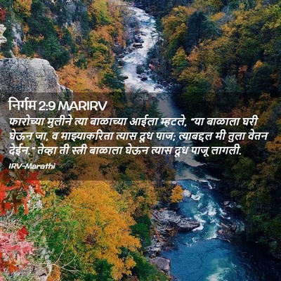 Picture 02 - निर्गम 2:9 MARIRV - फारोच्या मुलीने - Bible Verse Picture