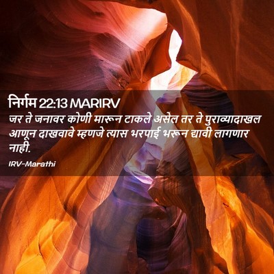 Picture 02 - निर्गम 22:13 MARIRV - जर ते जनावर कोणी - Bible Verse Picture