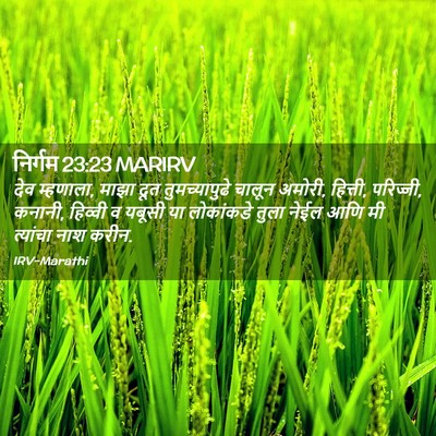 Picture 02 - निर्गम 23:23 MARIRV - देव म्हणाला, माझा - Bible Verse Picture