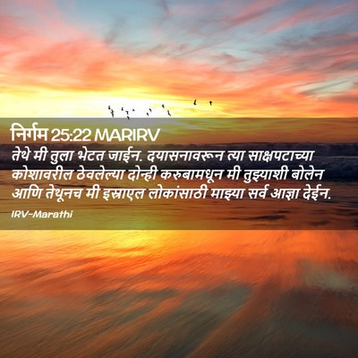 Picture 02 - निर्गम 25:22 MARIRV - तेथे मी तुला भेटत - Bible Verse Picture