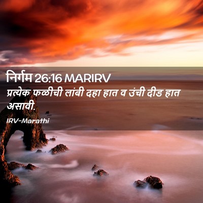 Picture 02 - निर्गम 26:16 MARIRV - प्रत्येक फळीची - Bible Verse Picture