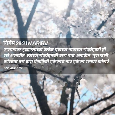 Picture 02 - निर्गम 28:21 MARIRV - ऊरपटावर - Bible Verse Picture