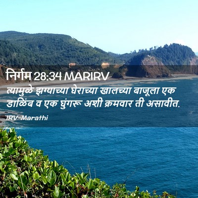 Picture 02 - निर्गम 28:34 MARIRV - त्यामुळे - Bible Verse Picture