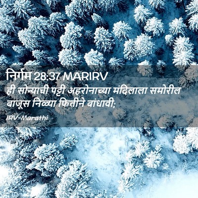 Picture 02 - निर्गम 28:37 MARIRV - ही सोन्याची पट्टी - Bible Verse Picture