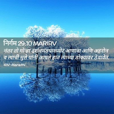 Picture 02 - निर्गम 29:10 MARIRV - नंतर तो गोऱ्हा - Bible Verse Picture
