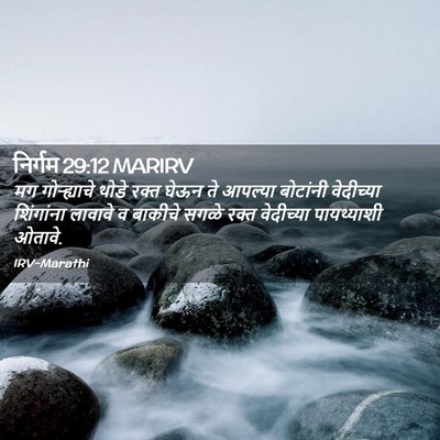 Picture 02 - निर्गम 29:12 MARIRV - मग गोऱ्ह्याचे - Bible Verse Picture