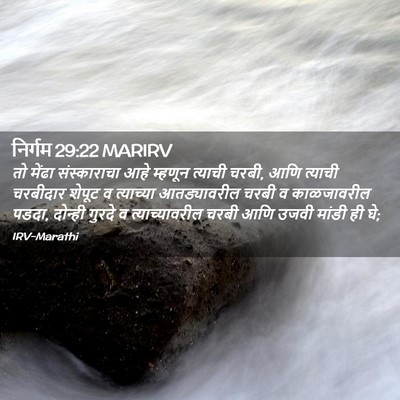 Picture 02 - निर्गम 29:22 MARIRV - तो मेंढा - Bible Verse Picture