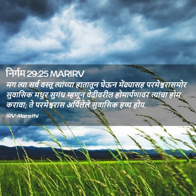 Picture 02 - निर्गम 29:25 MARIRV - मग त्या सर्व वस्तू - Bible Verse Picture