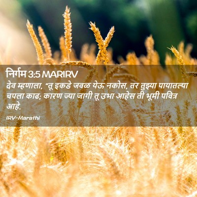 Picture 02 - निर्गम 3:5 MARIRV - देव म्हणाला, “तू - Bible Verse Picture