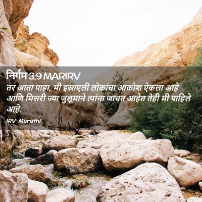 Picture 02 - निर्गम 3:9 MARIRV - तर आता पाहा, मी - Bible Verse Picture