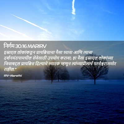 Picture 02 - निर्गम 30:16 MARIRV - इस्राएल लोकांकडून - Bible Verse Picture