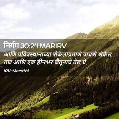 Picture 02 - निर्गम 30:24 MARIRV - आणि - Bible Verse Picture