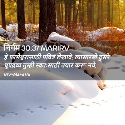 Picture 02 - निर्गम 30:37 MARIRV - हे परमेश्वरासाठी - Bible Verse Picture