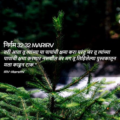 Picture 02 - निर्गम 32:32 MARIRV - तरी आता तू - Bible Verse Picture