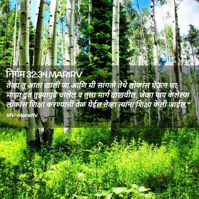 Picture 02 - निर्गम 32:34 MARIRV - तेव्हा तू आता खाली - Bible Verse Picture