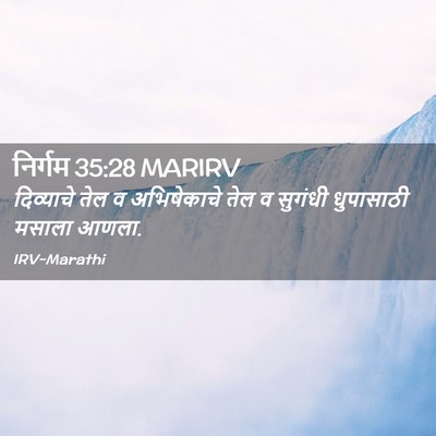 Picture 02 - निर्गम 35:28 MARIRV - दिव्याचे तेल व - Bible Verse Picture