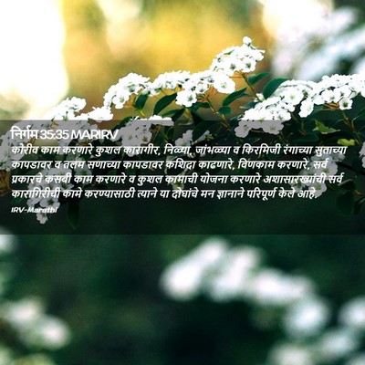 Picture 02 - निर्गम 35:35 MARIRV - कोरीव काम करणारे - Bible Verse Picture