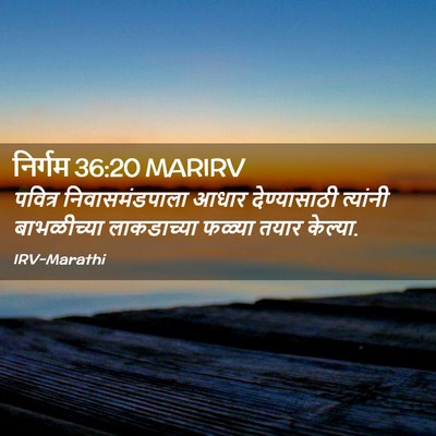 Picture 02 - निर्गम 36:20 MARIRV - पवित्र - Bible Verse Picture