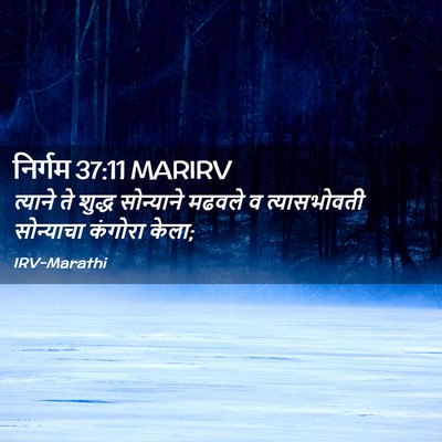 Picture 02 - निर्गम 37:11 MARIRV - त्याने ते शुद्ध - Bible Verse Picture
