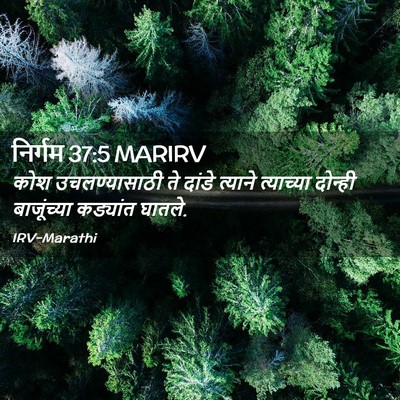 Picture 02 - निर्गम 37:5 MARIRV - कोश उचलण्यासाठी - Bible Verse Picture