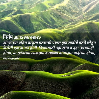 Picture 02 - निर्गम 38:12 MARIRV - अंगणाच्या पश्चिम - Bible Verse Picture
