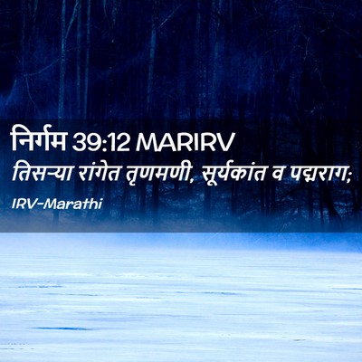Picture 02 - निर्गम 39:12 MARIRV - तिसऱ्या रांगेत - Bible Verse Picture