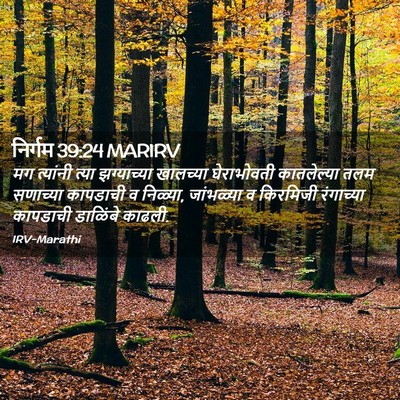 Picture 02 - निर्गम 39:24 MARIRV - मग त्यांनी त्या - Bible Verse Picture