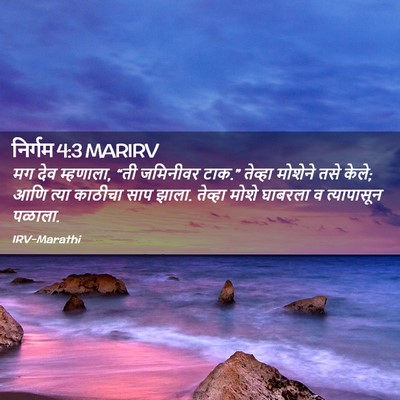 Picture 02 - निर्गम 4:3 MARIRV - मग देव म्हणाला, “ती - Bible Verse Picture