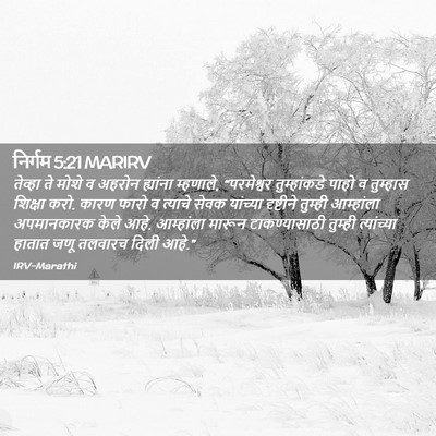 Picture 02 - निर्गम 5:21 MARIRV - तेव्हा ते मोशे व - Bible Verse Picture