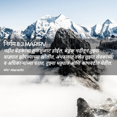 Picture 02 - निर्गम 8:3 MARIRV - नदीत बेडकांचा - Bible Verse Picture