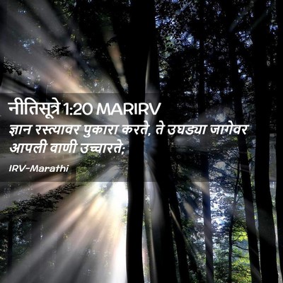 Picture 02 - नीतिसूत्रे 1:20 MARIRV - ज्ञान रस्त्यावर - Bible Verse Picture