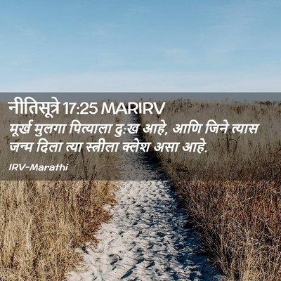 Picture 02 - नीतिसूत्रे 17:25 MARIRV - मूर्ख मुलगा - Bible Verse Picture