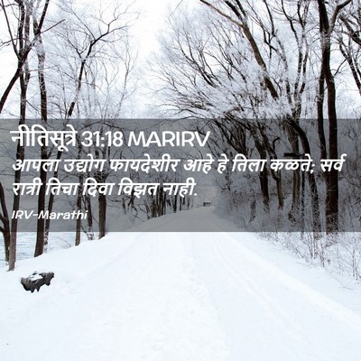 Picture 02 - नीतिसूत्रे 31:18 MARIRV - आपला उद्योग - Bible Verse Picture