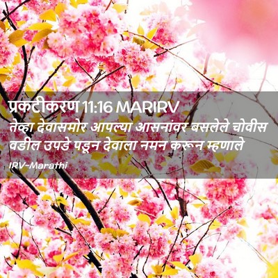 Picture 02 - प्रकटीकरण 11:16 MARIRV - तेव्हा देवासमोर - Bible Verse Picture