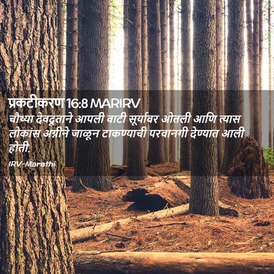 Picture 02 - प्रकटीकरण 16:8 MARIRV - चौथ्या देवदूताने - Bible Verse Picture