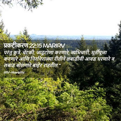 Picture 02 - प्रकटीकरण 22:15 MARIRV - परंतु कुत्रे, - Bible Verse Picture