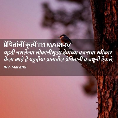 Picture 02 - प्रेषितांचीं कृत्यें 11:1 MARIRV - यहूदी नसलेल्या - Bible Verse Picture