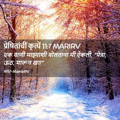Picture 02 - प्रेषितांचीं कृत्यें 11:7 MARIRV - एक वाणी माझ्याशी - Bible Verse Picture