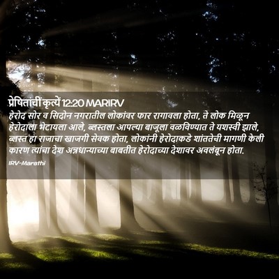 Picture 02 - प्रेषितांचीं कृत्यें 12:20 MARIRV - हेरोद सोर व सिदोन - Bible Verse Picture