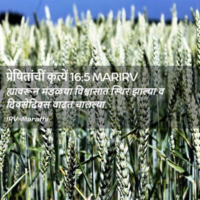 Picture 02 - प्रेषितांचीं कृत्यें 16:5 MARIRV - ह्यावरून मंडळया - Bible Verse Picture