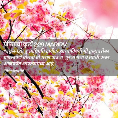 Picture 02 - प्रेषितांचीं कृत्यें 2:29 MARIRV - “बंधुजनहो, - Bible Verse Picture