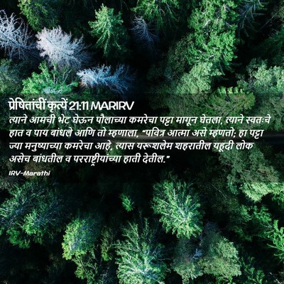Picture 02 - प्रेषितांचीं कृत्यें 21:11 MARIRV - त्याने आमची भेट - Bible Verse Picture
