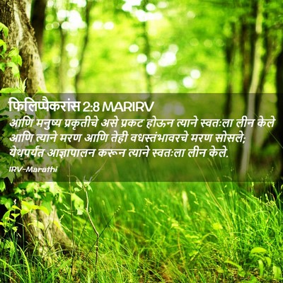 Picture 02 - फिलिप्पैकरांस 2:8 MARIRV - आणि मनुष्य - Bible Verse Picture