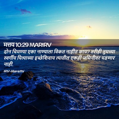 Picture 02 - मत्तय 10:29 MARIRV - दोन चिमण्या एका - Bible Verse Picture