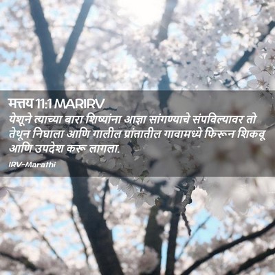 Picture 02 - मत्तय 11:1 MARIRV - येशूने त्याच्या - Bible Verse Picture