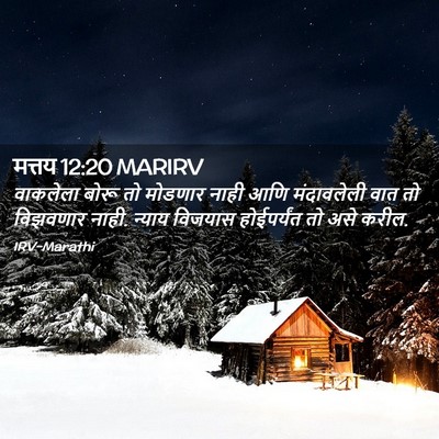 Picture 02 - मत्तय 12:20 MARIRV - वाकलेला बोरू तो - Bible Verse Picture