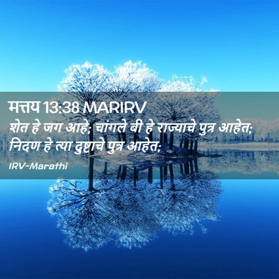 Picture 02 - मत्तय 13:38 MARIRV - शेत हे जग आहे; - Bible Verse Picture