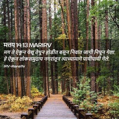 Picture 02 - मत्तय 14:13 MARIRV - मग ते ऐकून येशू - Bible Verse Picture