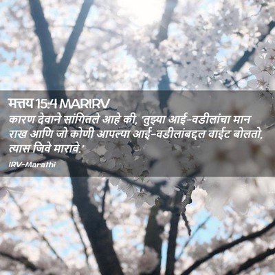Picture 02 - मत्तय 15:4 MARIRV - कारण देवाने - Bible Verse Picture
