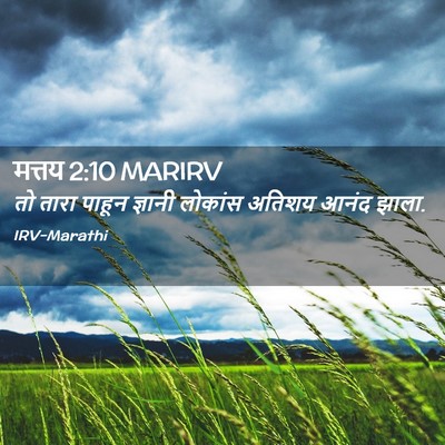 Picture 02 - मत्तय 2:10 MARIRV - तो तारा पाहून - Bible Verse Picture
